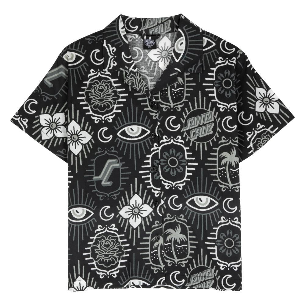 Santa Cruz Womens S/S Shirt Patchwork Shirt - Black Patchwork