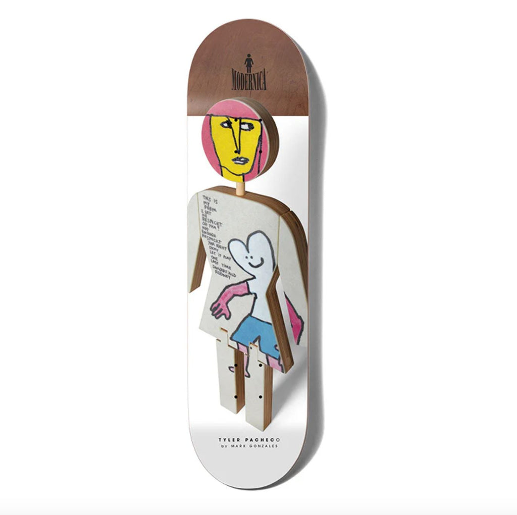 Girl Skateboard Modernica x Mark Gonzales Tyler Pacheco Skateboard Deck - 8.375"