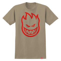 Spitfire T-Shirt Bighead - Sand / Red Print