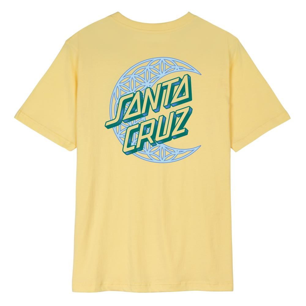 Santa Cruz Women's T-Shirt Geo Moon Dot T-Shirt - Pale Banana - Skatewarehouse.co.uk