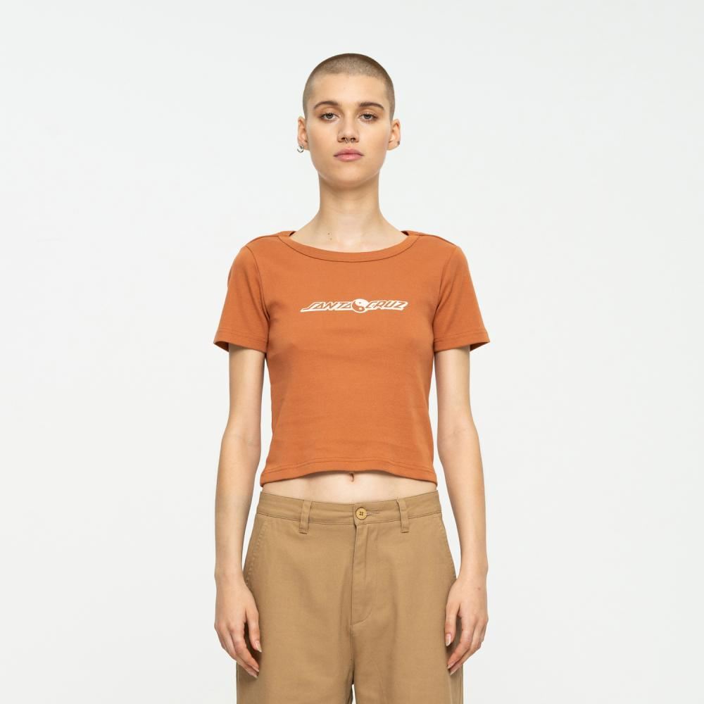 Santa Cruz Womens T-Shirt Yin Yang Strip T-Shirt - Butterscotch