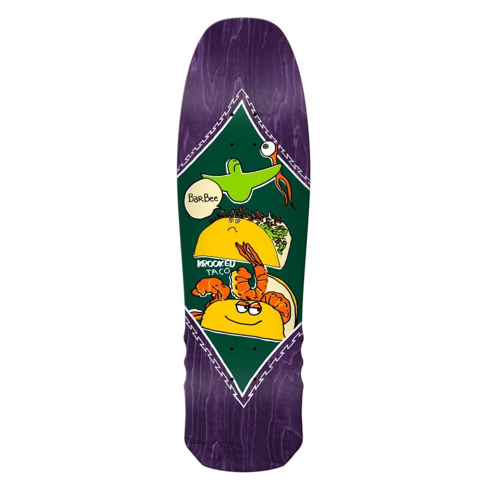 Krooked Barbee Shrimp Taco Skateboard Deck - 9.3"