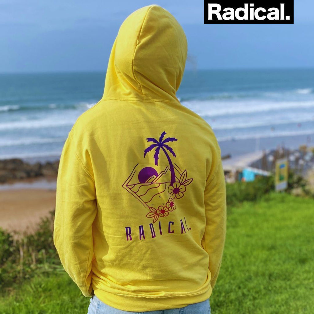 Radical. Summer Time Unisex Hoodie - Sunshine Yellow