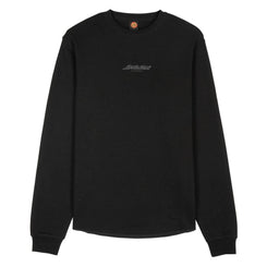 Santa Cruz L/S T-Shirt Flame Strip Waffle - Black