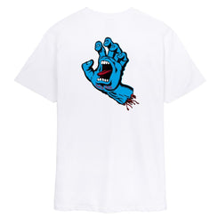 Santa Cruz T-Shirt Screaming Hand Chest T-Shirt - White - Skatewarehouse.co.uk