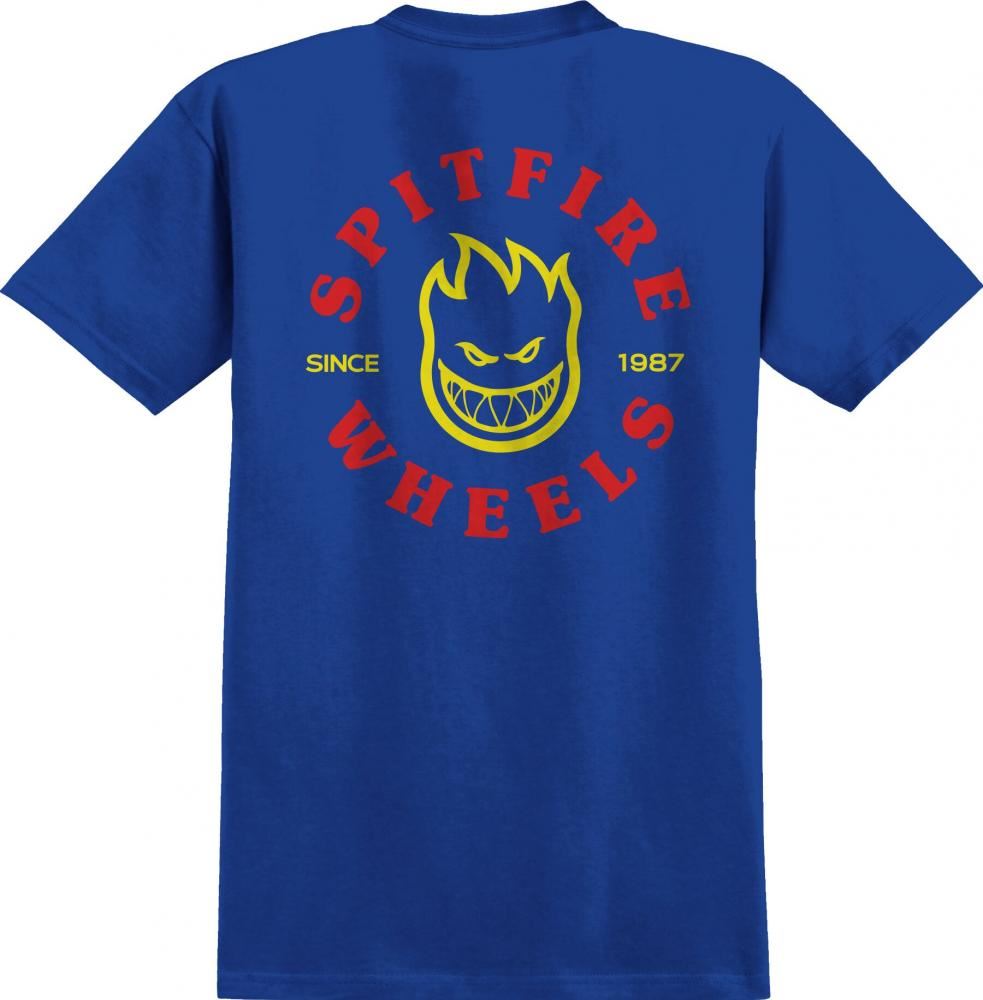 Spitfire T-Shirt Bighead Classic - Royal / Red / Yellow