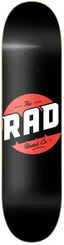 Rad Solid Skateboard Deck Black/Red 8.25"