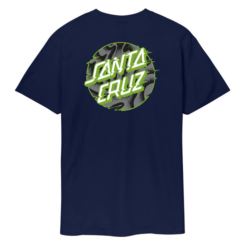 Santa Cruz T-Shirt Vivid Slick Dot - Midnight Blue - Skatewarehouse.co.uk