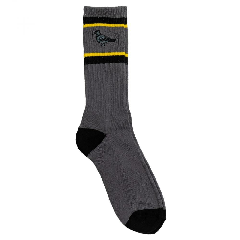 Antihero Socks Basic Pigeon Emb Charcoal / Black / Gold - O/S