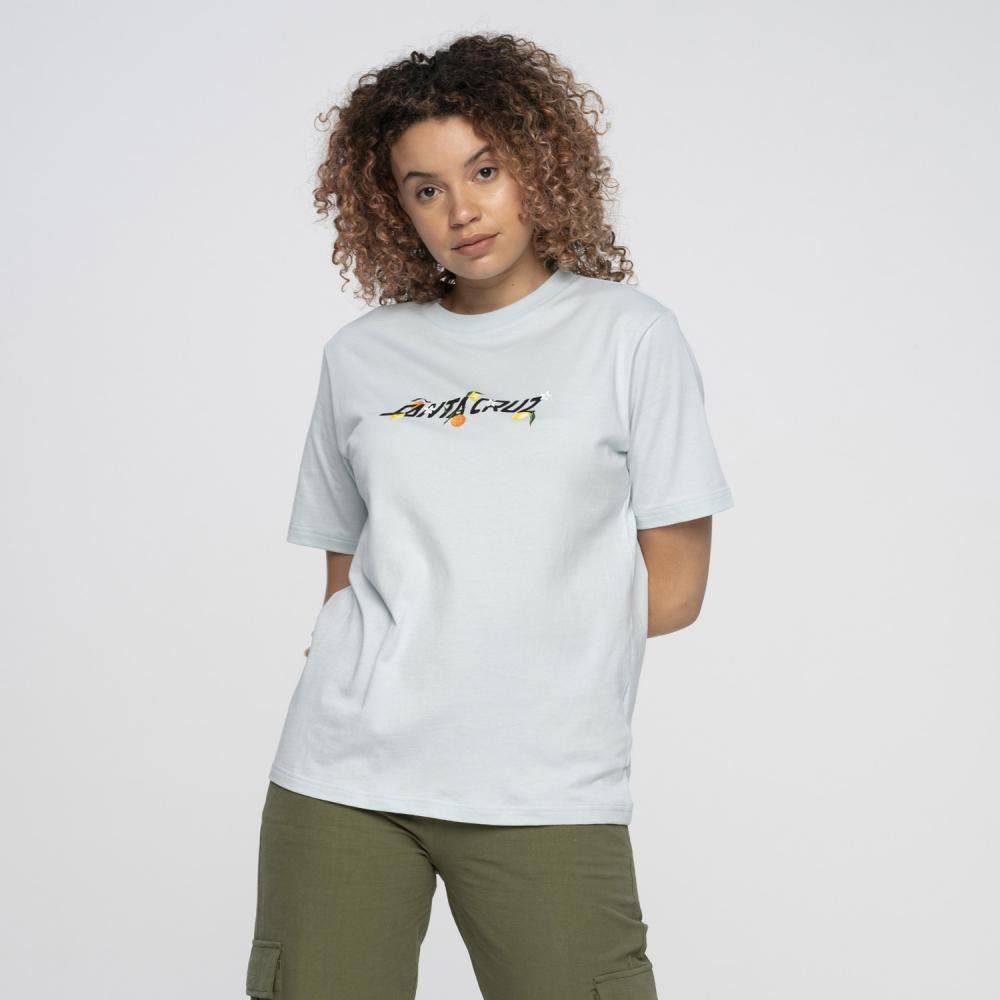 Santa Cruz Womens T-Shirt Orchard Strip T-Shirt - Baby Blue