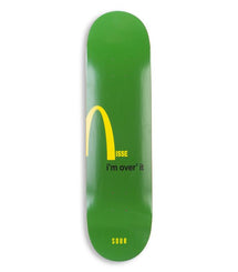 Sour Solution Nisse "Over It" Green Skateboard Deck - 8.375" - Skatewarehouse.co.uk