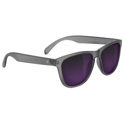 Glassy Deric Polarized Matte Transparent Dark Grey/Purple Mirror