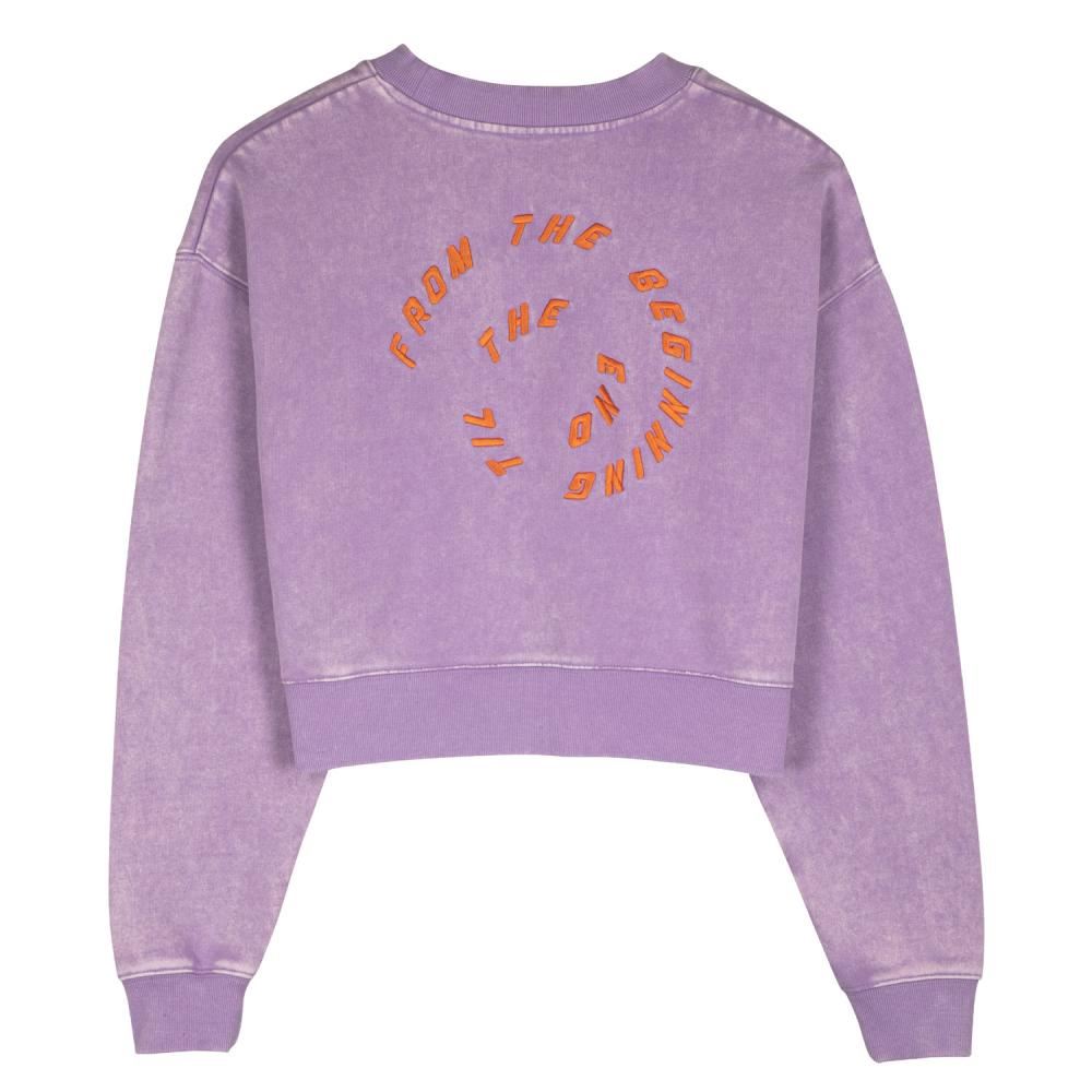 Santa Cruz Womens Crew TTE Swirl Crew - Digital Lavender Acid Wash