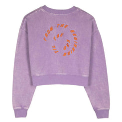 Santa Cruz Womens Crew TTE Swirl Crew - Digital Lavender Acid Wash