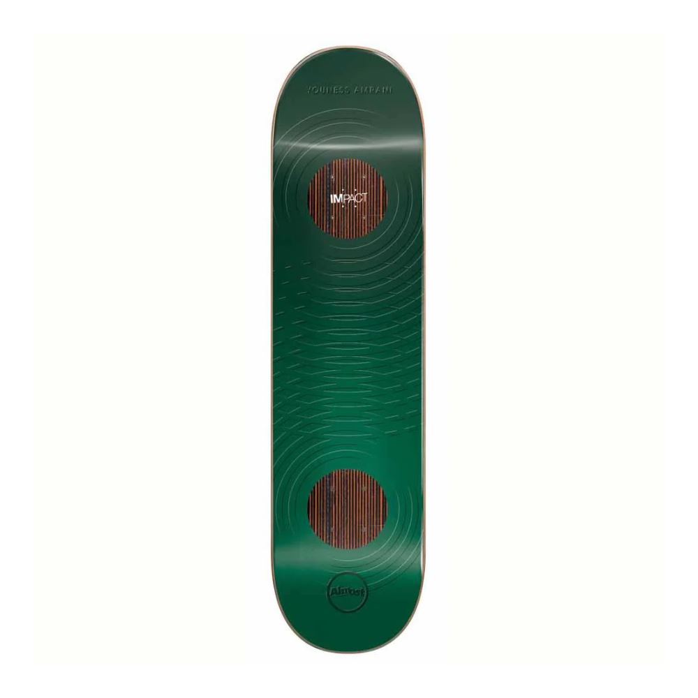 Almost Youness Knock Out Rings Impact Green Skateboard Deck - 8.375"