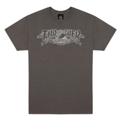 Thrasher X Antihero T-Shirt Mag Banner - Charcoal