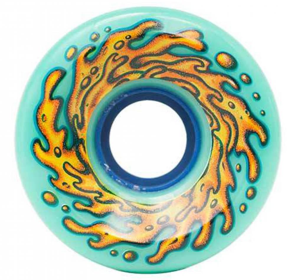 Slime Balls Skateboard Wheels + Bearings OG Slime 78a Light Ups - Green / Clear - Skatewarehouse.co.uk