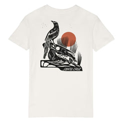 Santa Cruz Womens T-Shirt Raven - Optic White - Skatewarehouse.co.uk