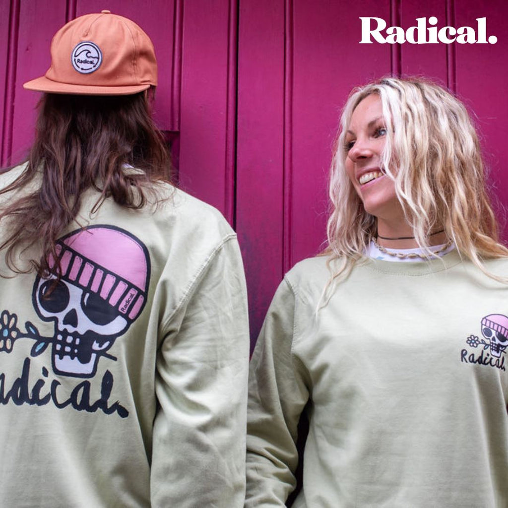 Radical. Happy Times Unisex Sweatshirt - Pistachio Green