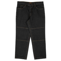 Santa Cruz Pant Classic Label Panel Jean - Washed Black - Skatewarehouse.co.uk