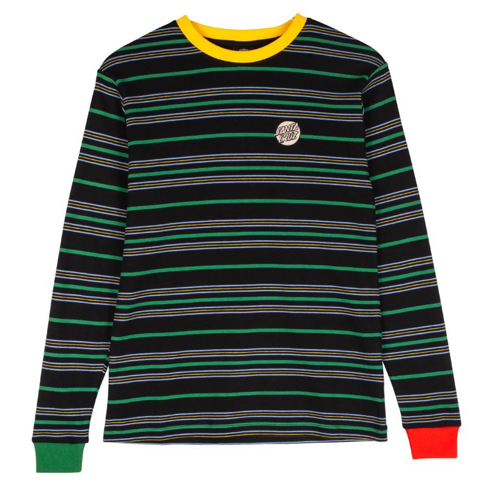 Santa Cruz Womens L/S T-Shirt Other Dot Chest L/S T-Shirt - Black Stripe - Skatewarehouse.co.uk