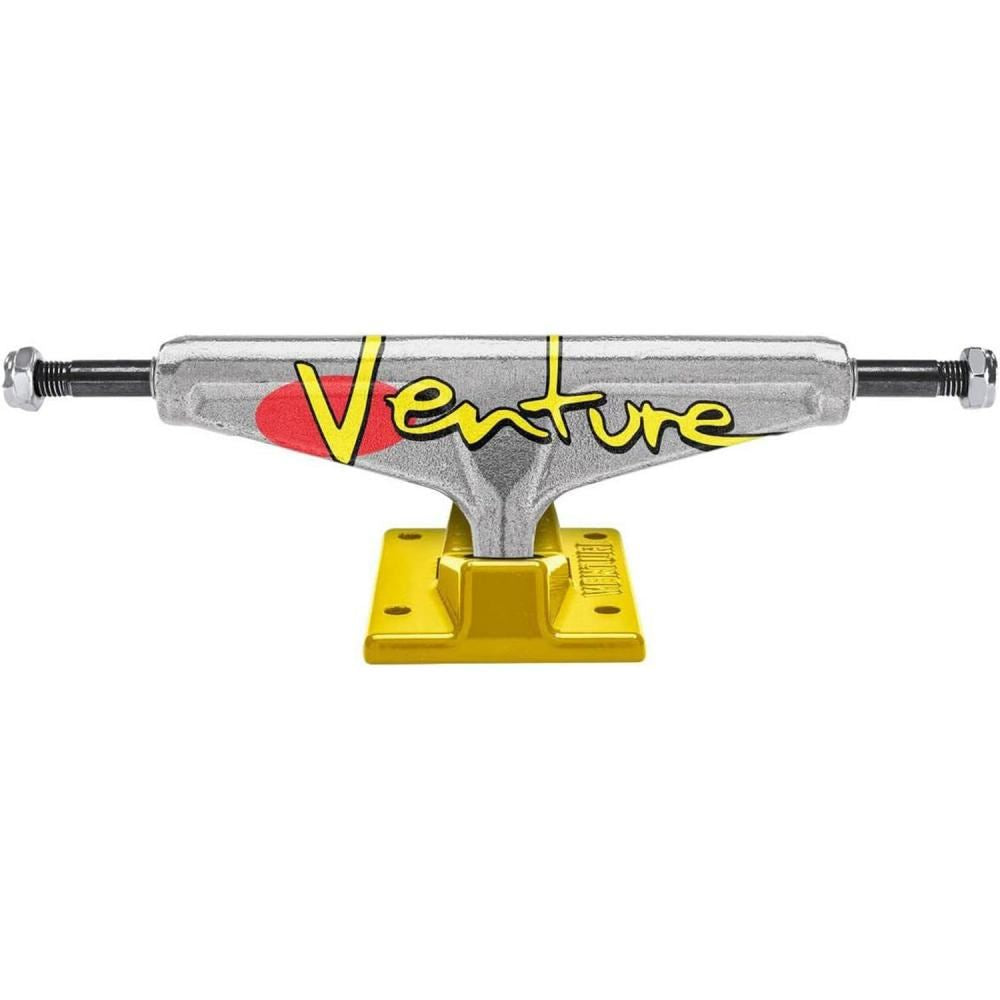 Venture 5.0 Skateboard Trucks 92 Full Bleed Team Polished / Yellow - 5.0" - Skatewarehouse.co.uk