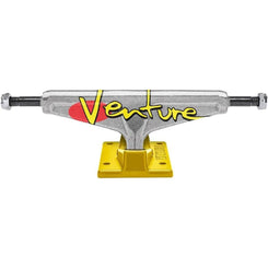 Venture 5.0 Skateboard Trucks 92 Full Bleed Team Polished / Yellow - 5.0" - Skatewarehouse.co.uk