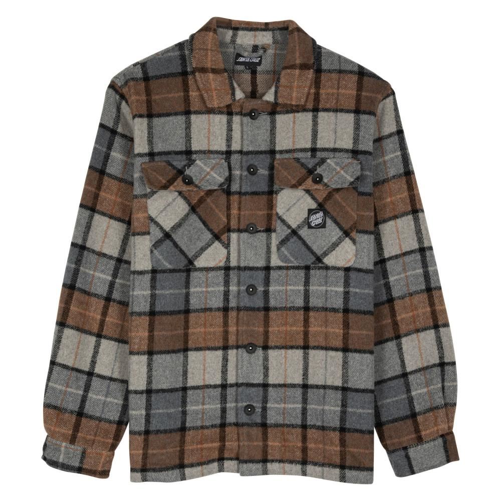 Santa Cruz Shirt Lodge - Stone Check