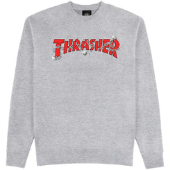 Thrasher x Toy Machine Crew Chains By Daniel Shepard - Sport Grey