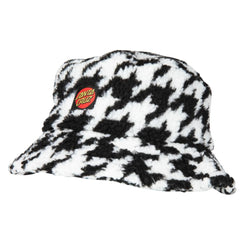 Santa Cruz Womens Hat Classic Dot Sherpa Bucket Hat Black / White - O/S