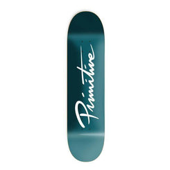 Primitive Nuevo Script Core Teal - Skateboard Deck - 8.0"