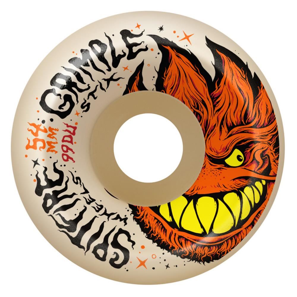 Spitfire X Grimple F4 Skateboard Wheels Grimplehead Lock-In Full 99 - White