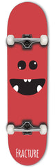 Fracture Lil Monsters Red Complete Skateboard 8.0" - Skatewarehouse.co.uk