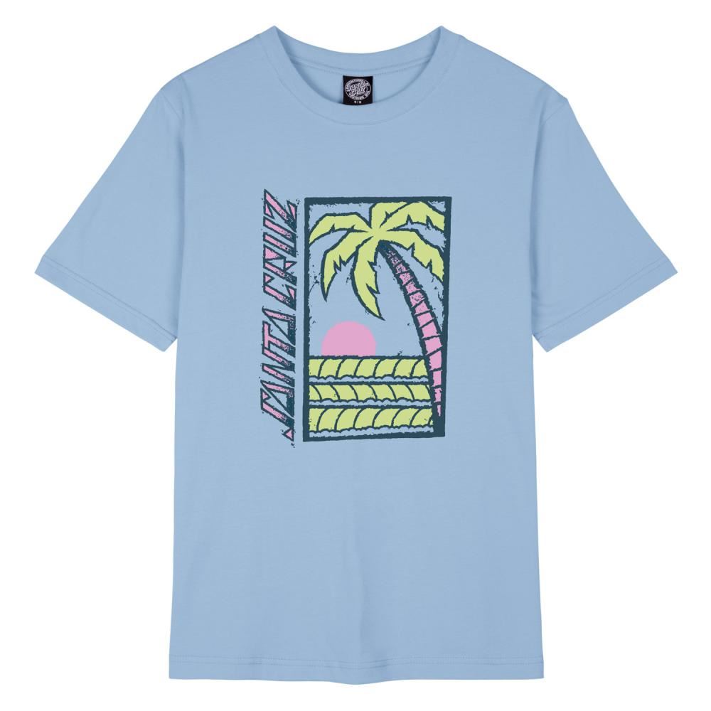 Santa Cruz Womens T-Shirt Palm Strip - Hyacinth