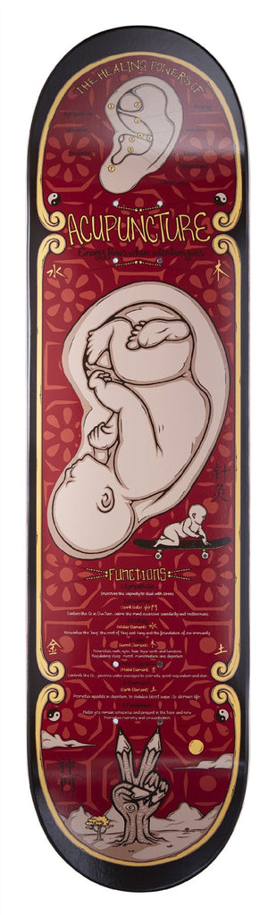 Drawing Boards Acupuncture Skateboard Deck - 8.8" - Skatewarehouse.co.uk