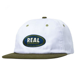 Real Strapback Oval Emb White / Olive / Navy - O/S