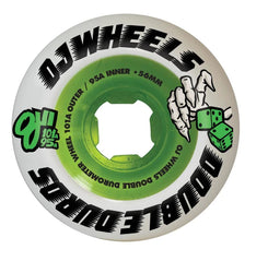 OJ Double Duro Skateboard Wheels Double Duro 101a/95a - White / Green