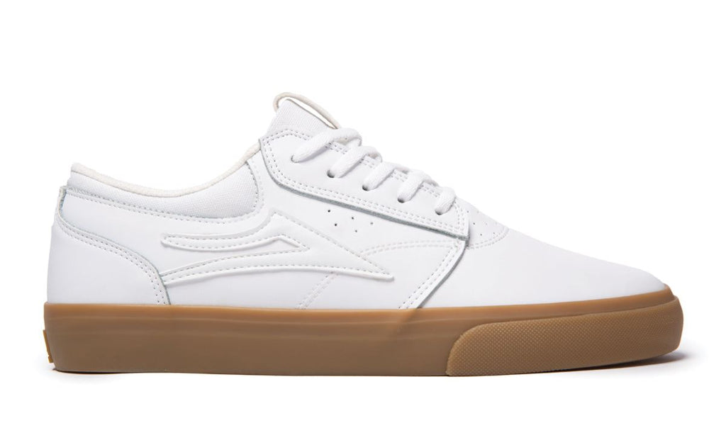 Lakai Griffin Leather Skate Shoes - White Gum