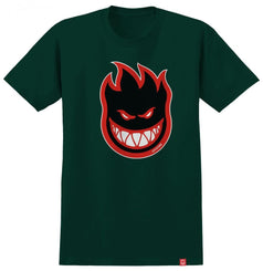 Spitfire T-Shirt Bighead Fill - Forest Green / Red / White