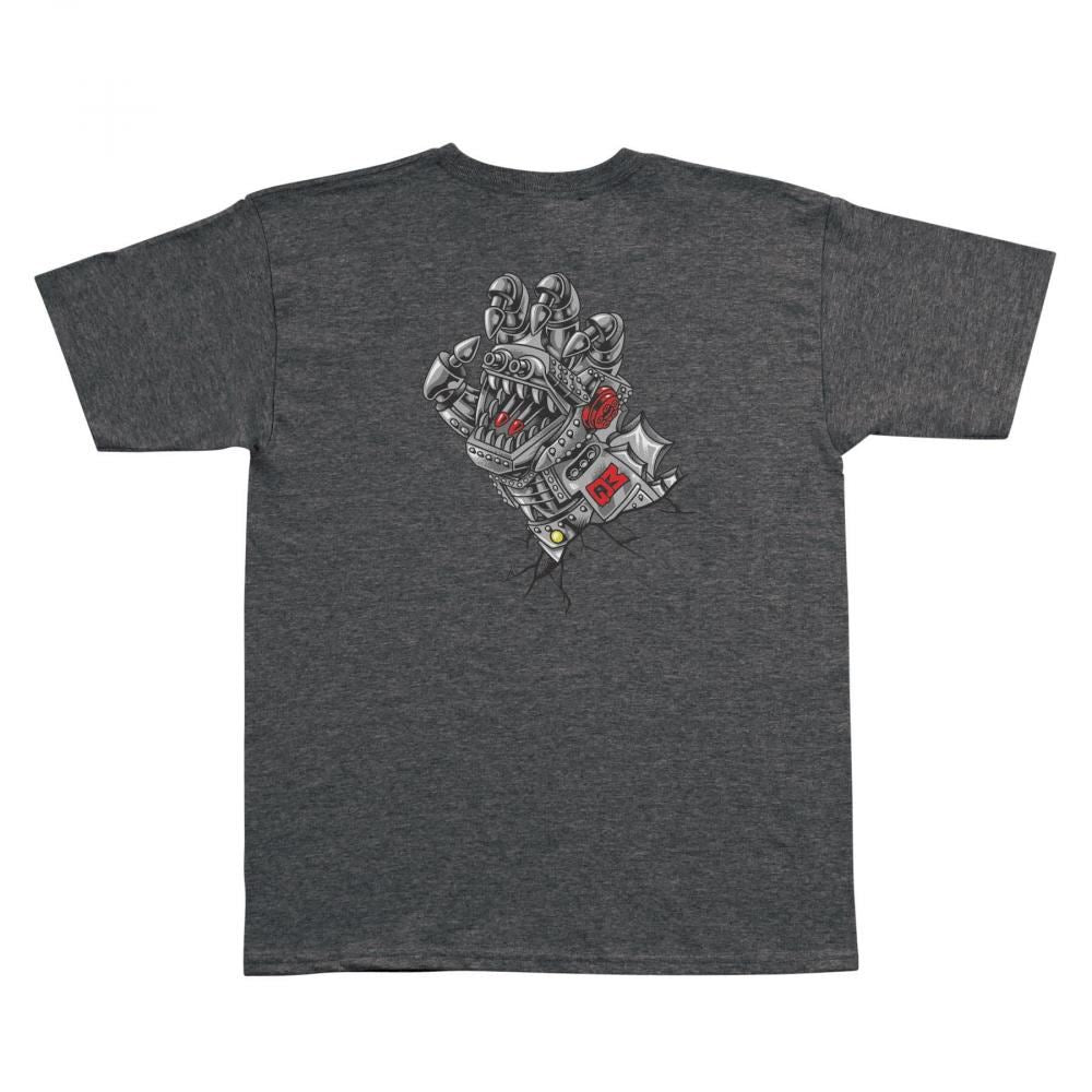 Santa Cruz Youth T-Shirt Godzilla Mecha Hand - Heather Grey