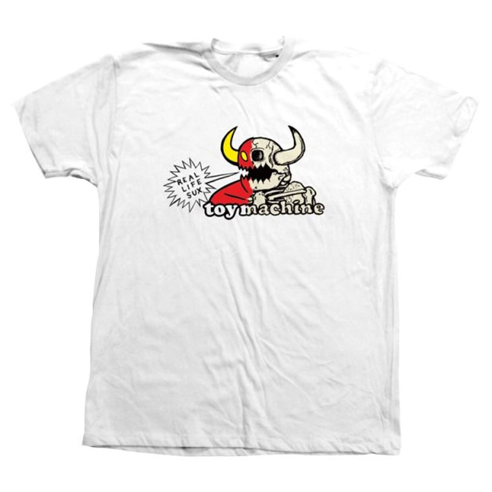 Toy Machine Real Life Sux Tee White
