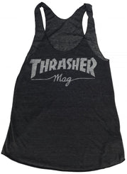 Thrasher Girls Vest Magazine Racerback - Black - Skatewarehouse.co.uk