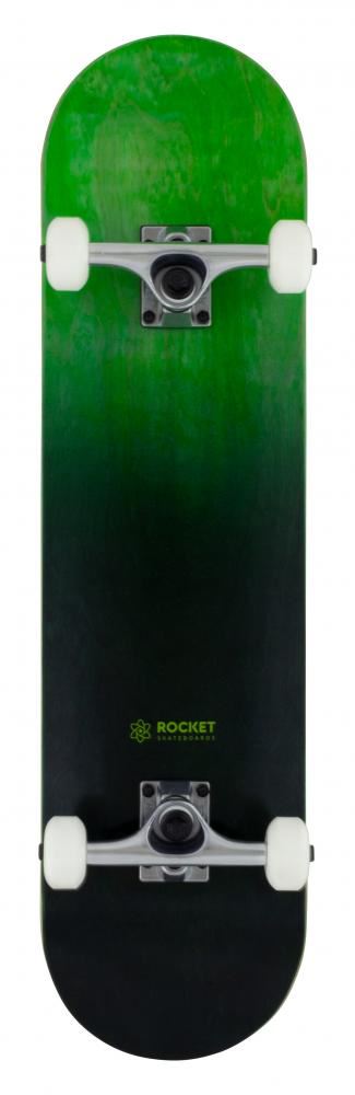 Rocket Skateboard Double Dipped Black Complete Skateboard - 8.0"