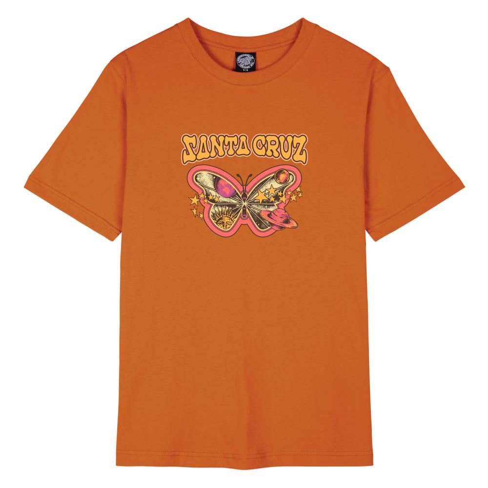 Santa Cruz Womens T-Shirt Galactic Butterfly - Ginger Biscuit