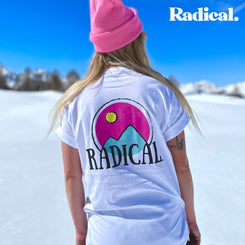 Radical. Colour Mountain T-shirt, Unisex - White