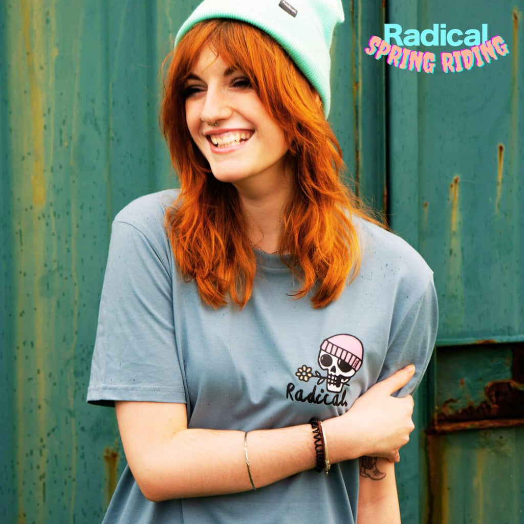 Radical. Happy Skull T-shirt, Unisex - Greenish