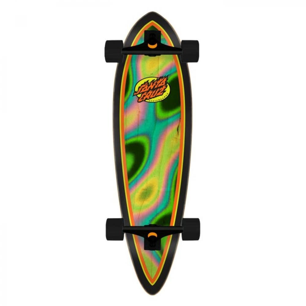 Santa Cruzer Oval Flame Lava Dot Complete Skateboard - 9.2"