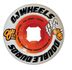 OJ Double Duro Skateboard Wheels Double Duro 101a/95a - White / Orange