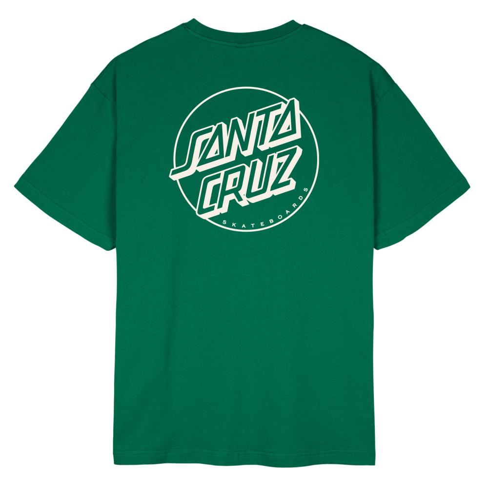 Santa Cruz T-Shirt Opus Dot Stripe AG T-Shirt - Malachite - Skatewarehouse.co.uk