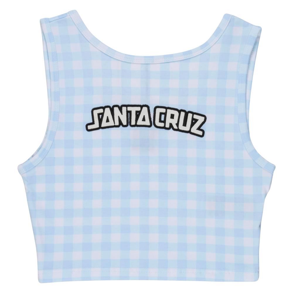 Santa Cruz Womens Vest Arch Strip Vest - Blue Gingham